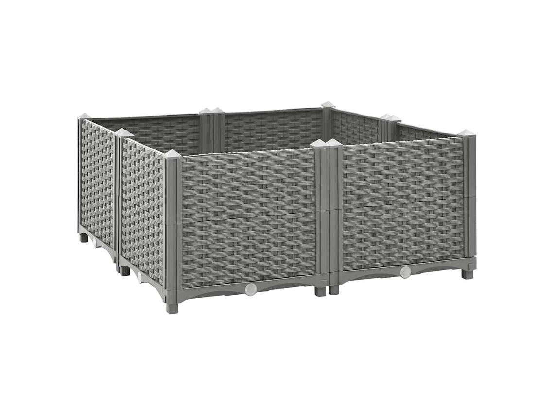 Vidaxl Canteiro Elevado 80x80x38 Cm Polipropileno