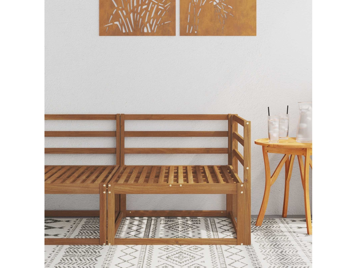 Vidaxl Sofá De Canto Outdoor Natural 83 X 83 X 73 Cm