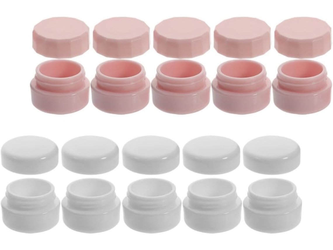 10 Potes Cosméticos Pequenos E Recarregáveis