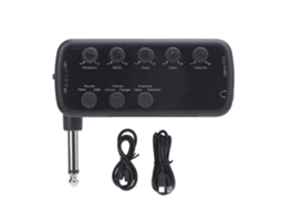 Amplificador de Fones de Guitarra S/MARCA, com Efeitos, Distorção, Reverb, Delay, USB