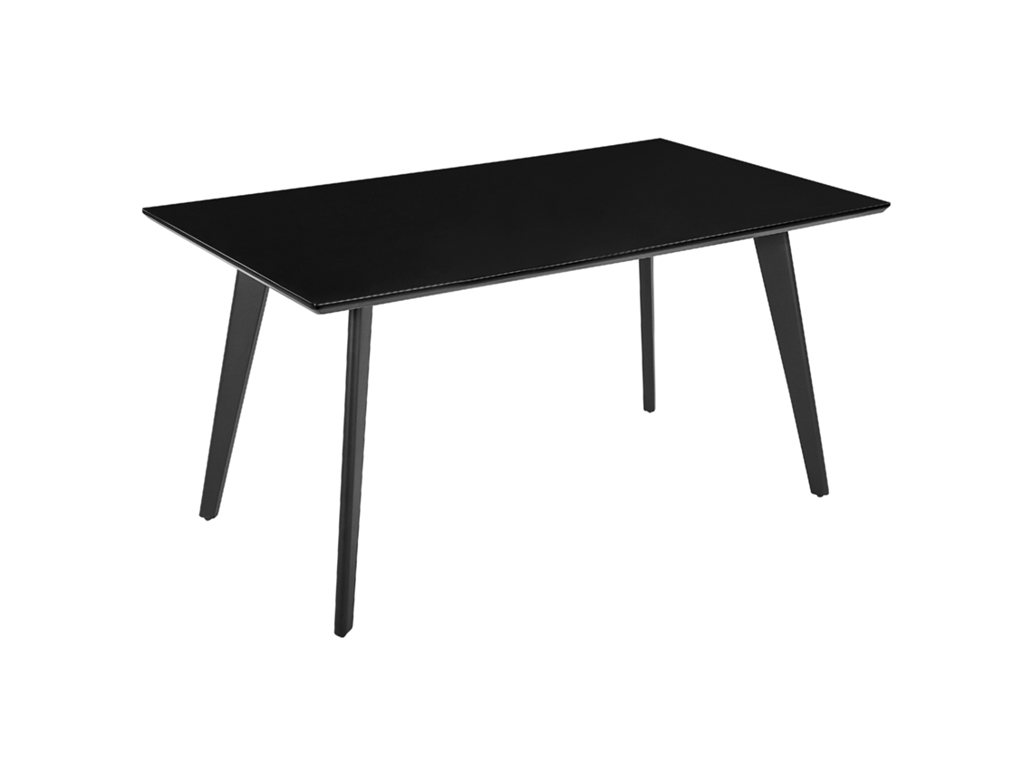 Mesa de jantar BELIANI Dorcas de MDF Preto 90x150x75