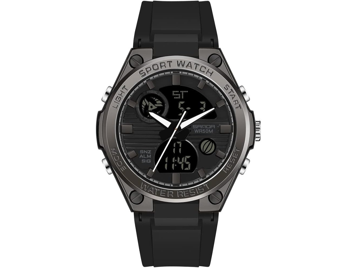 Lurelia Relógio Digital Desportivo Feminino, Calendário, Cronómetro, Alarme, Retroiluminação Led, Pulseira Confortável, 50m, Modelo Lx01331