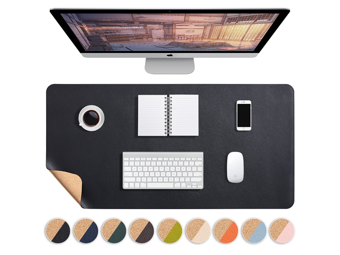 Mousepad Gamer Estendido À Prova Dágua Com Tapete Para Teclado, Preto, 90x45cm Brilvibera