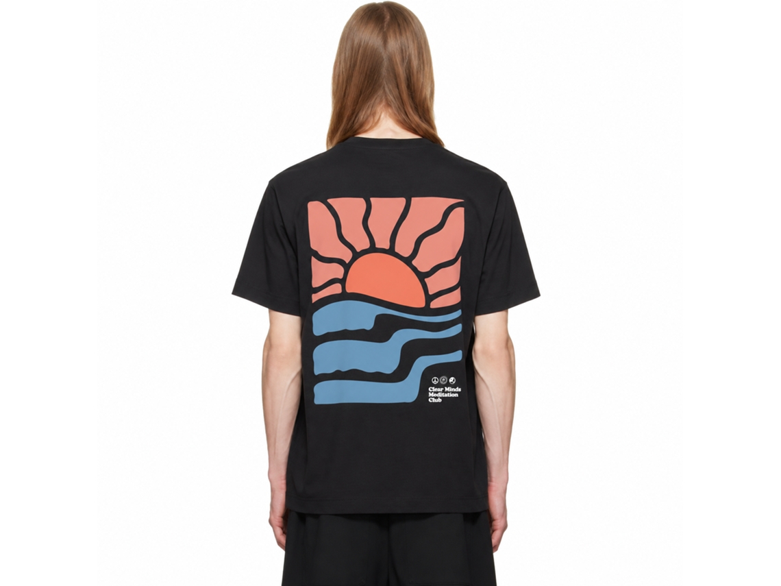 Rockinstone It Comes In Waves Clear Minds Meditation Club T-shirt Unique Designer Style