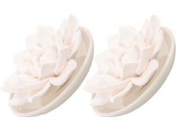 Difusor De Fragrância Passivo De 2 Peças Com Pedra-pomes Em Gesso Branco.