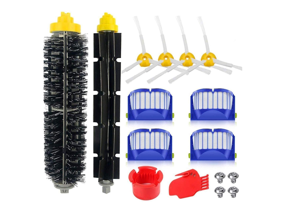Accesorios para Robô Aspirador Série 600 16 Peças: Escova Principal, Filtros Hepa, Escovas Laterais e Ferramentas de Limpeza Cor da Foto