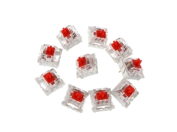 Conjunto de 10 switches Lurelia vermelhos para teclado mecânico, substitutos para Gateron E e Cherry MX.