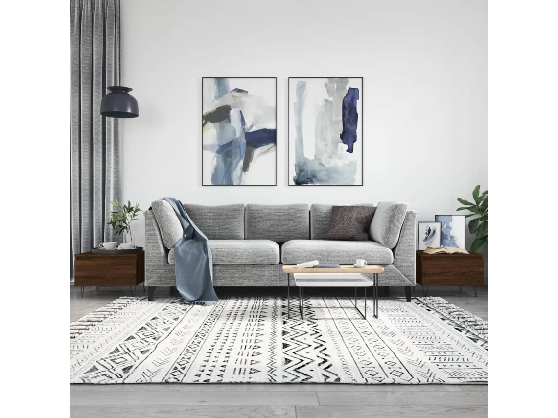 Vidaxl Mesas Centro 2 Pcs 50x46x35 Cm Deriv. Madeira Carvalho Castanho