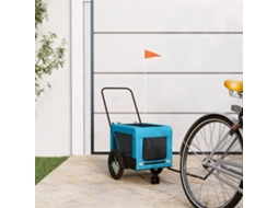 Vidaxl Reboque De Bicicleta P/ Animais Tecido Oxford/ferro Azul/preto