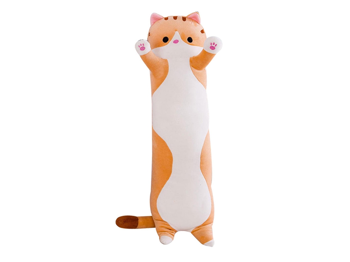 Soft Sleeping Cat Figura Pillow Stuffed Animal Doll Long Cylindrical Plush Toy For Children