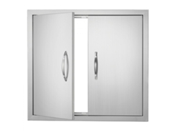 Porta De Acesso E Dupla Em Inox Para Cozinhas E Ilha De Grelhador 660x609 Mm Tekmaquinas