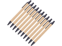 Conjunto De 10 Canetas Esferográficas Retráteis Pretas Jojofuny,