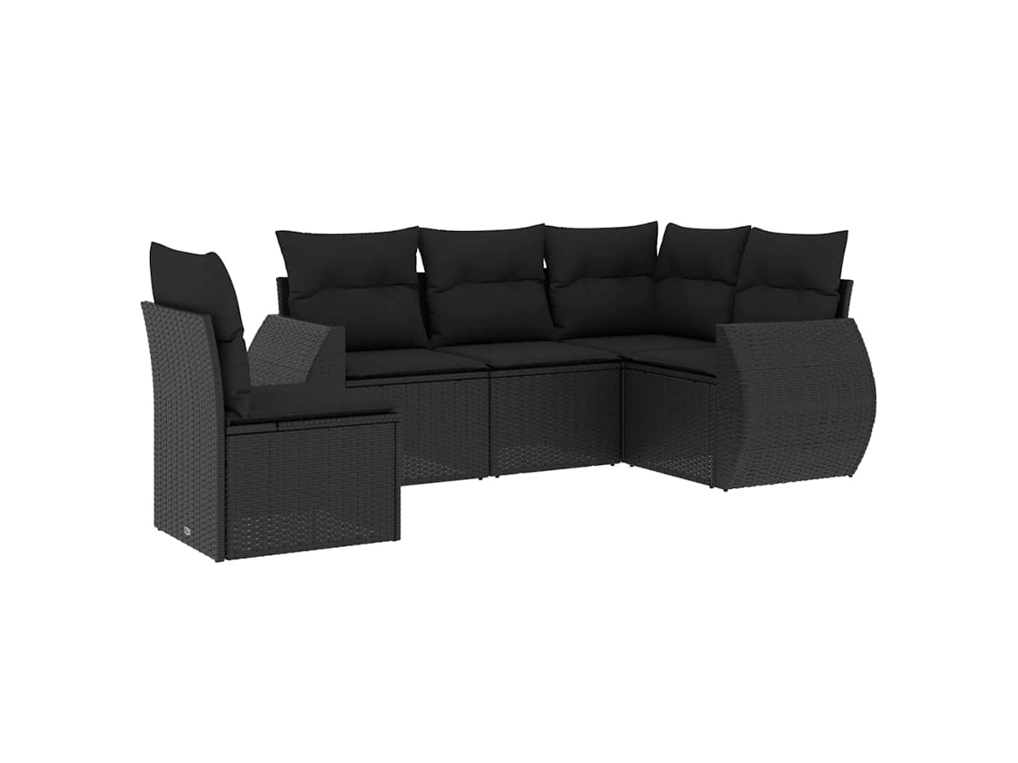 Garden Sofa Set, Garden Sofa Sets Vidaxl Preto Rattan / Vime (n/a)