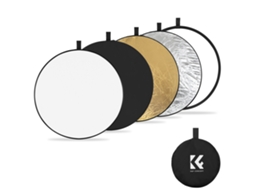Reflector De Luz Para Fotografia Kf Concept 80cm 5 En 1 (translúcido, Prata, Ouro, Branco, Preto) Com Bolsa