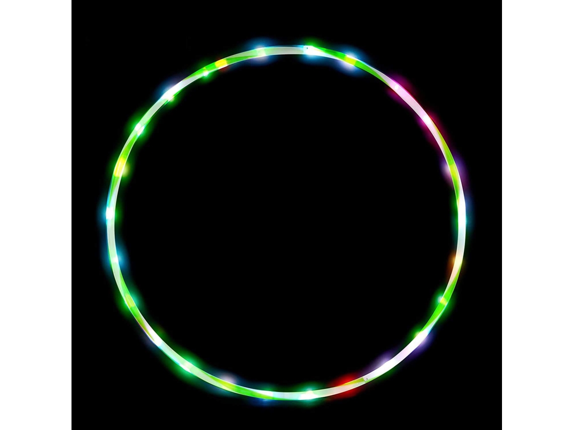 Bambolê Led para Crianças a Partir de 6 Anos e Adultos Fitness Dança Exercício Perda de Peso Brilho Brilho Bambolê Led 10 Cores Luz Múltipla
