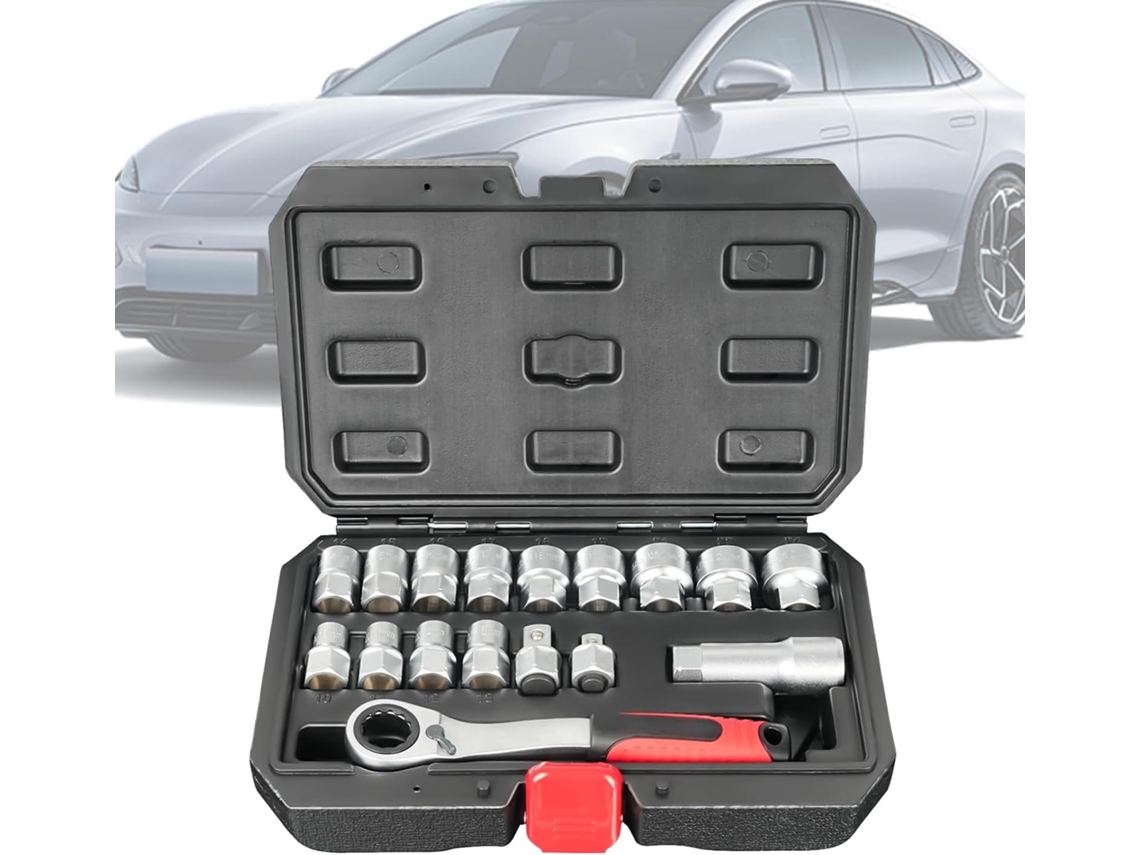 Kit De Ferramentas Compacto Para Reparos Mecânicos Com Soquetes De Catraca