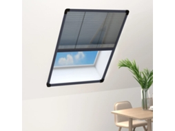 Vidaxl Tela Anti-insetos Plissada Janelas 80x120cm Alumínio Antracite
