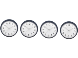 Conjunto De 4 Pequenos Relógios De Parede Com Xícaras Para Decoração De Banheiro. Gokoco