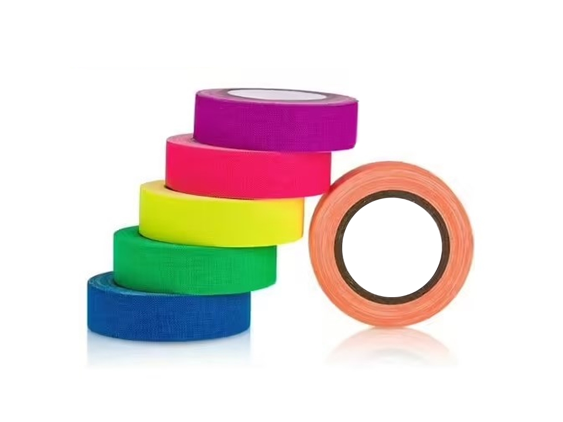 Fita De Tecido Neon 6 Cores, Fosforescente Para Luz Negra, Ideal Para Festas Uv (0,6 Polegadas X 16,5 Pés)
