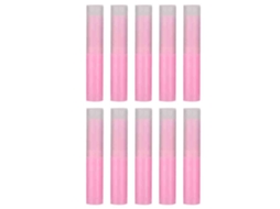 10 Tubos Batom Vazios 12.1mm Diy Cosméticos Rosa Perolizado