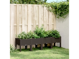 Vidaxl Vaso/floreira De Jardim C/ Pernas 160x40x42 Cm Pp Castanho