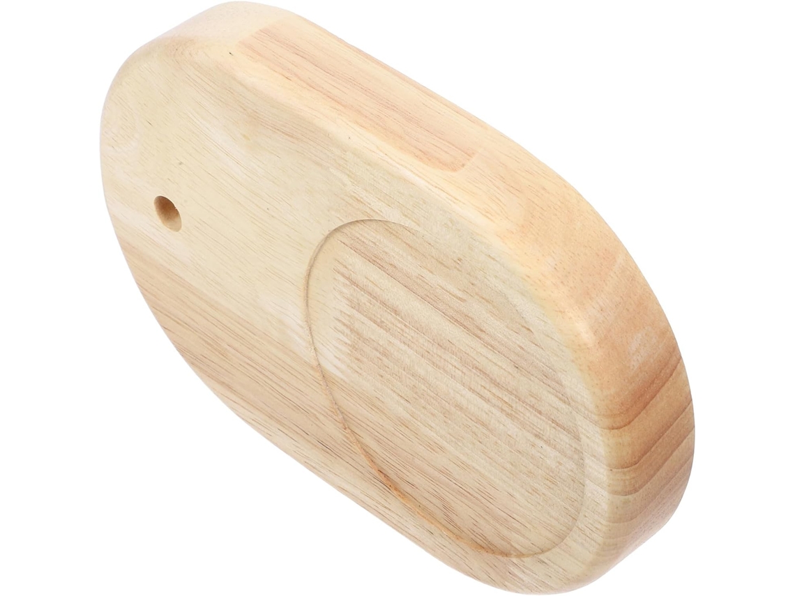 Base oval para abajur em madeira natural, resistente e delicada, fácil de instalar, ideal para quarto e mesa.