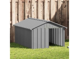 Vidaxl Casota 116,5x153x81,5 Cm Aço Galvanizado Cinzento