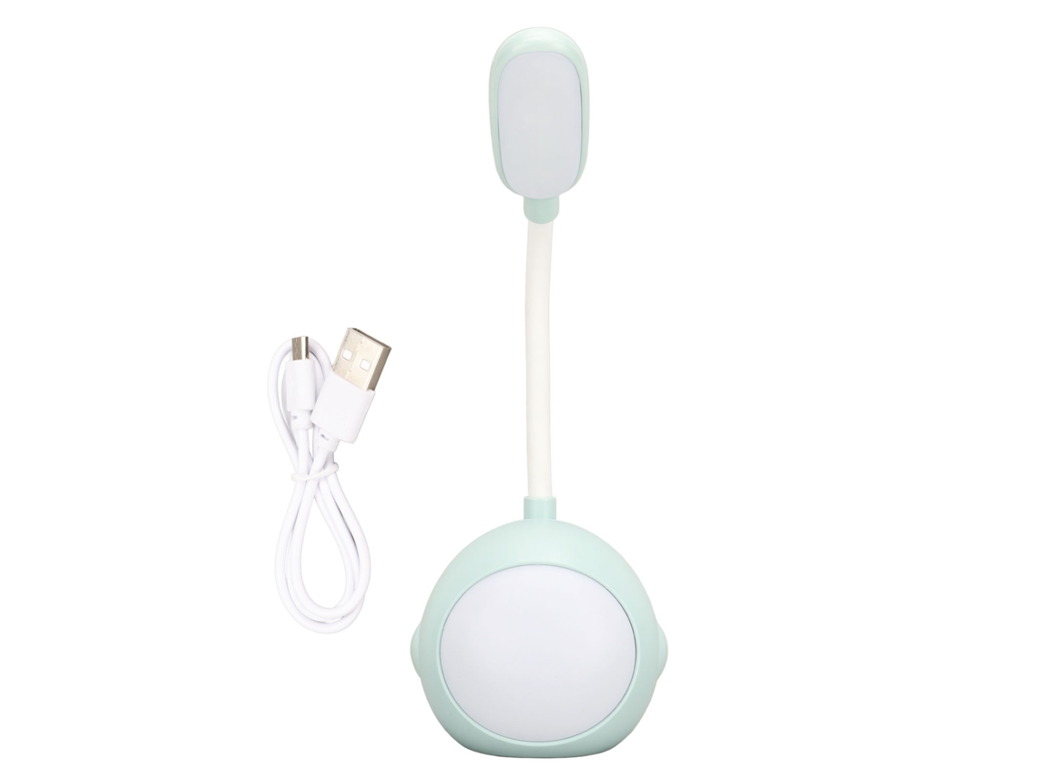 Lâmpada de Escritório Led Pequena Luz Suave Protectora de Olhos para Estudo Crianças Estudantes Usb Recarregável Verde