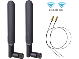 Antena 4g Lte 8dbi Sma Macho(pacote Com 2) Compatível Roteador Cpe Wireless, Hotspot E Gateway Móvel