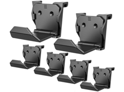Conjunto De 6 Ganchos Parede Para Fones Ouvido Abs Compactos Compatíveis Com Controles Ps5 E Xbox Preto Branco