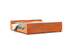 Bed Frame, Bed Frames Vidaxl Marrom Madeira De Pinho (180 X 200 Cm)