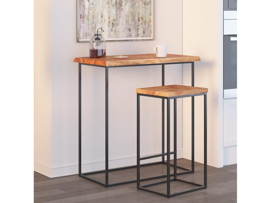 Vidaxl Tampo De Mesa Retangular Borda Viva 90x40x2,5 Cm Acácia Maciça