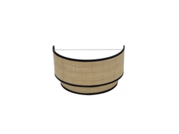 Roque Luz de Parede 1Xe27 Natural/Preto 17X30X15 Cm FABRILAMP
