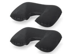 Lurelia Almofada De Viagem, Apoio Cervical, Preto, 36 X 24 Cm, 2 Unidades