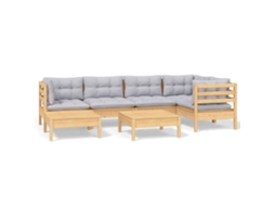 Garden Lounge Set, Garden Lounge Sets Vidaxl Cinzeto Madeira De Pinho (n/a)