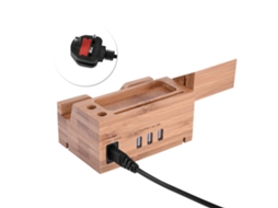Dock de Carregamento EOOCOO suporte de Madeira para Carregamento de Múltiplos Dispositivos | EOOCOO
