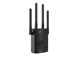 Roteador 5g Roteador Sem Fio Estável De 1200m 4 Antenas De Alto Ganho Banda Dupla 300 Mbps De Alta Velocidade Para Viagens Preto Eifson