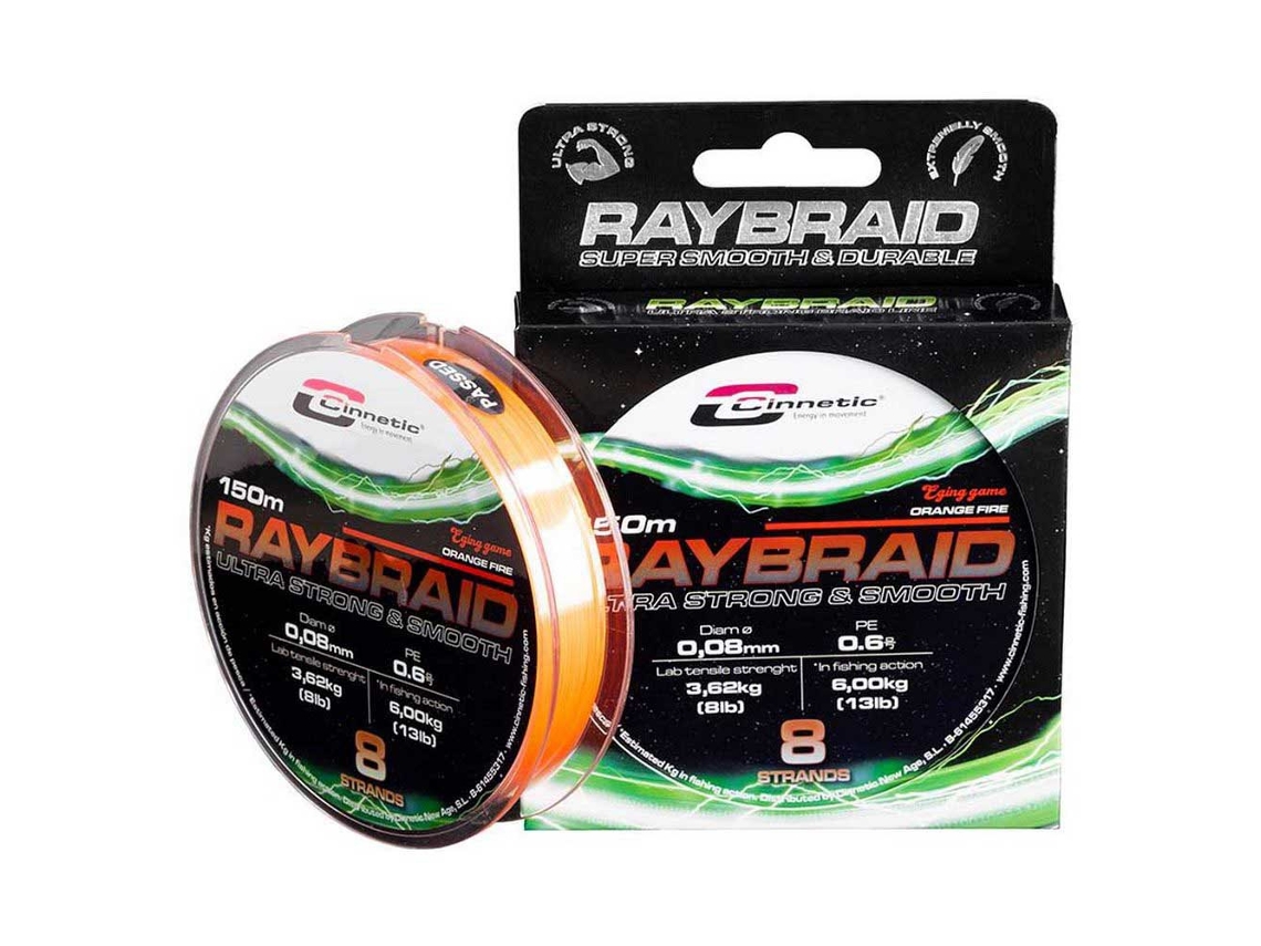 Trançado Raybraid 150 M Amarelo 0.120 Mmcinnetic