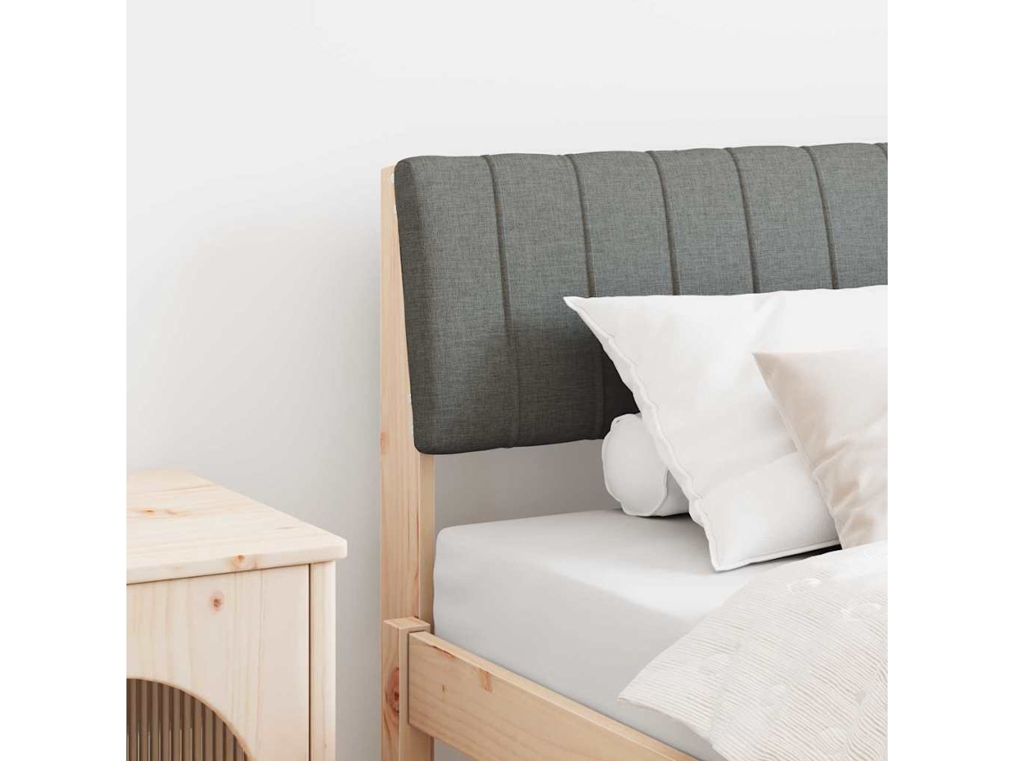 Vidaxl Cabeceira Estofada Cinza Escuro 75 Cm