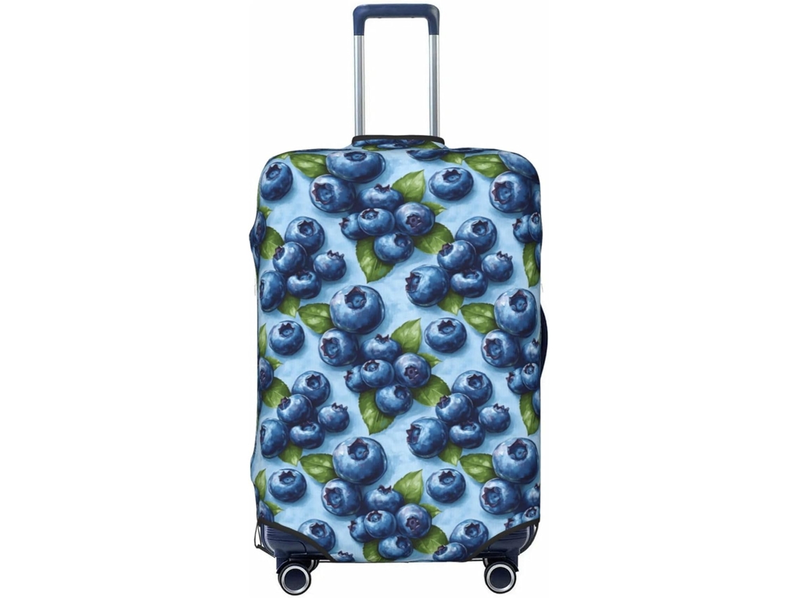 Capa de Bagagem Lavável Blue Blueberry para Malas a Polegadas Zíper