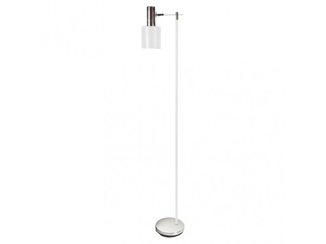 Escrivaninha Pé de Sala Cygni 1Xe27 Branco/Cromo 170X30X23 Cm Ajustável FABRILAMP