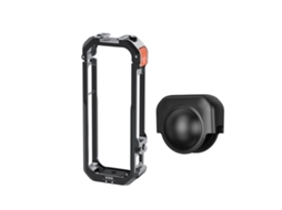 Caja De Cámara Panorámica De Aleación De Aluminio Con 2 Cold Shoe Para Insta360 X4 Marco Protector Metal Accesorios Vlog