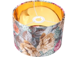 Luminária Decorativa de Tecido com Estampa Floral para Uso Interno. SFUSHOS