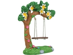 Móveis para Jardim de Fadas Resina para Uso Interno, Balanço em Miniatura para Jardim de Fadas, Estátuas Compactas CHABERLU