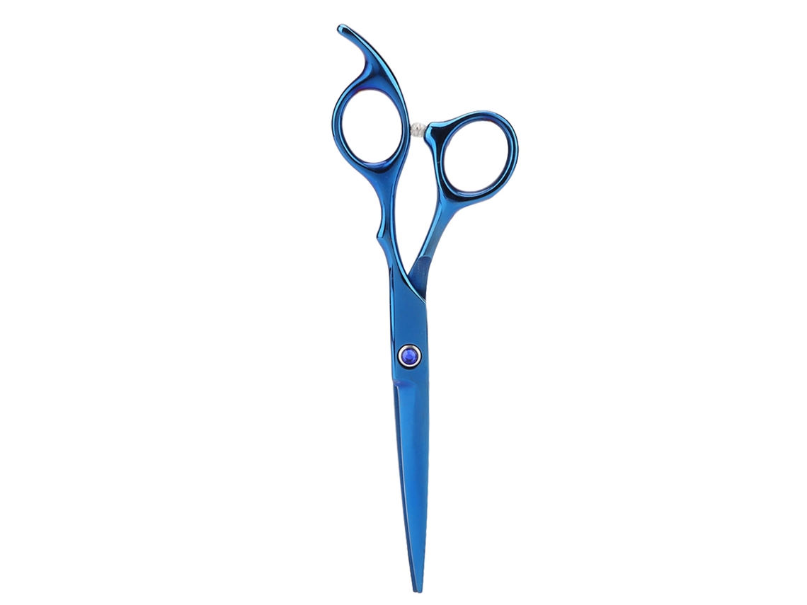 2026 tesouras Profissionais de Corte de Cabelo para Cães, Tesouras de Cabeleireiro e Thinning, Lâminas Curvas Azuis
