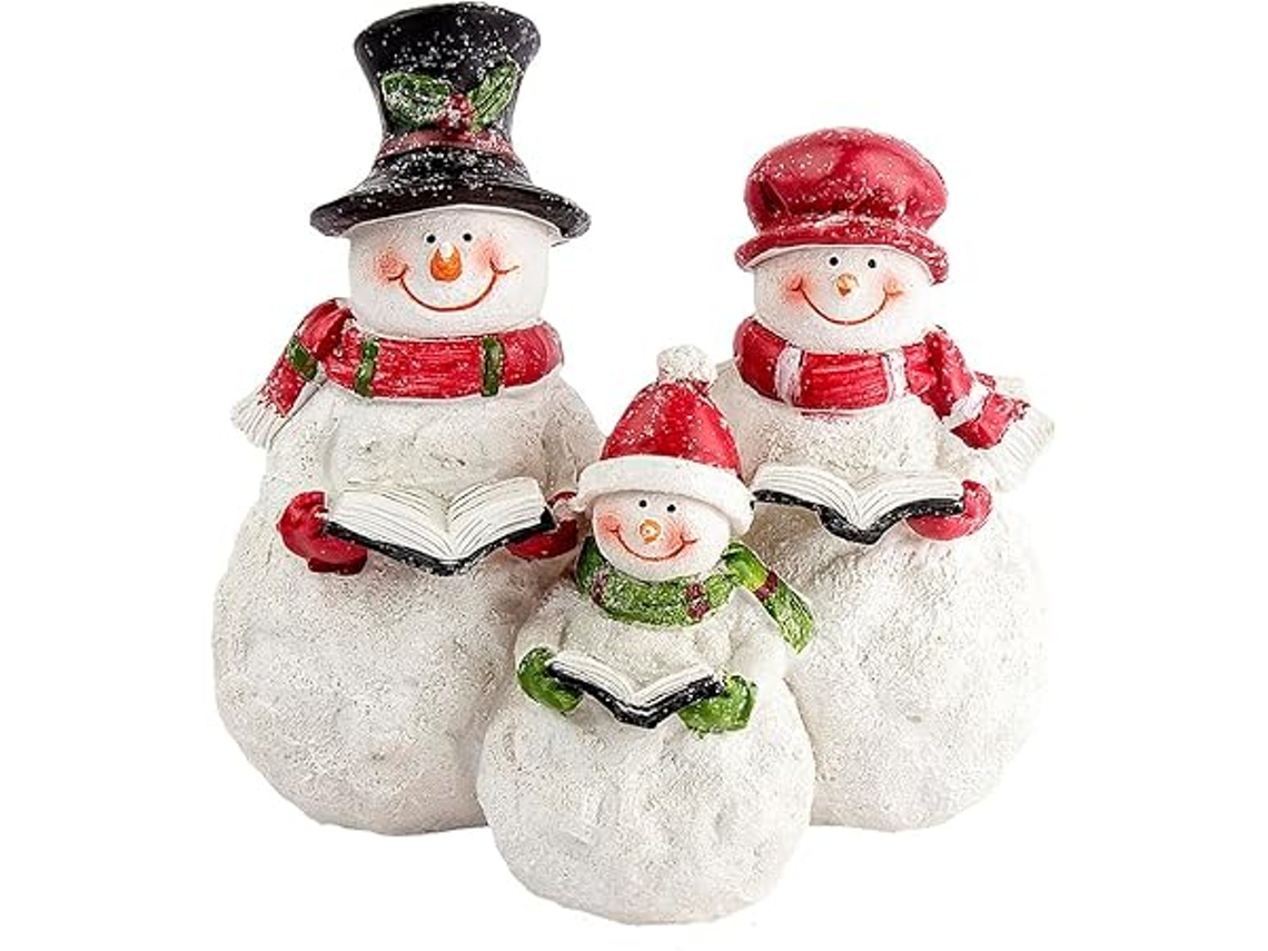Corazón Creativo Decoração Decorativa, Família de Bonecos de Neve, 13 Cm X 14 10 Natal, Ergonômico, Uso Diário STELASPLEN