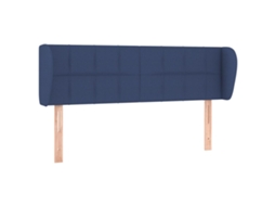 Cabeceira de Cama C/ Abas Tecido 147x23x78/88 Cm Azul MAISON EXCLUSIVE