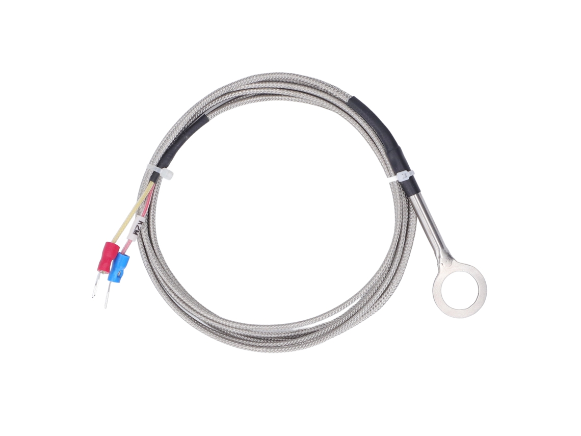 Termopar Tipo K Sonda Aço Inox 304 14mm 2m -40 A 1000℃ Para Indústrias Plásticos Alimentos