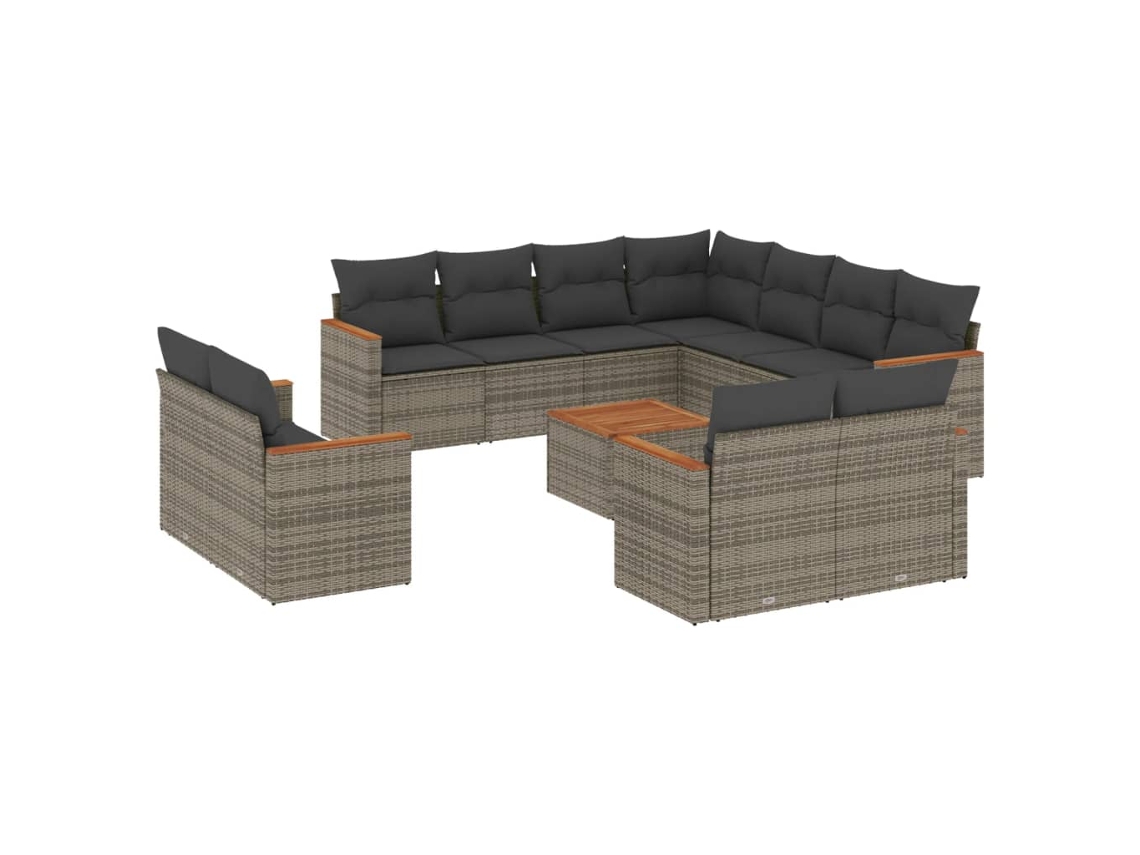 Garden Sofa Set, Garden Sofa Sets Vidaxl Cinzeto Rattan / Vime (n/a)