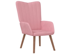 Relaxing Chair, Relaxing Chairs Vidaxl Cor-de-rosa Veludo